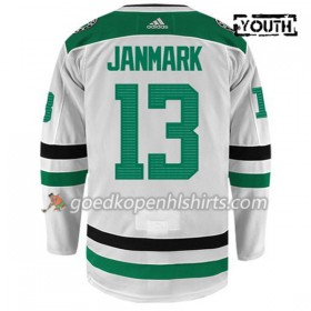 Dallas Stars MATTIAS JANMARK 13 Adidas Wit Authentic Shirt - Kinderen